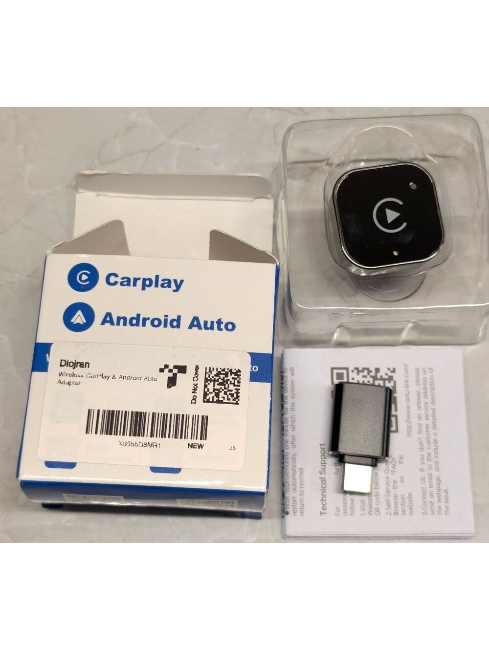 New Wireless CarPlay Android Auto Adapter USB C Bluetooth Car Smart Dongle A10
